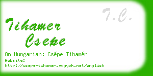 tihamer csepe business card